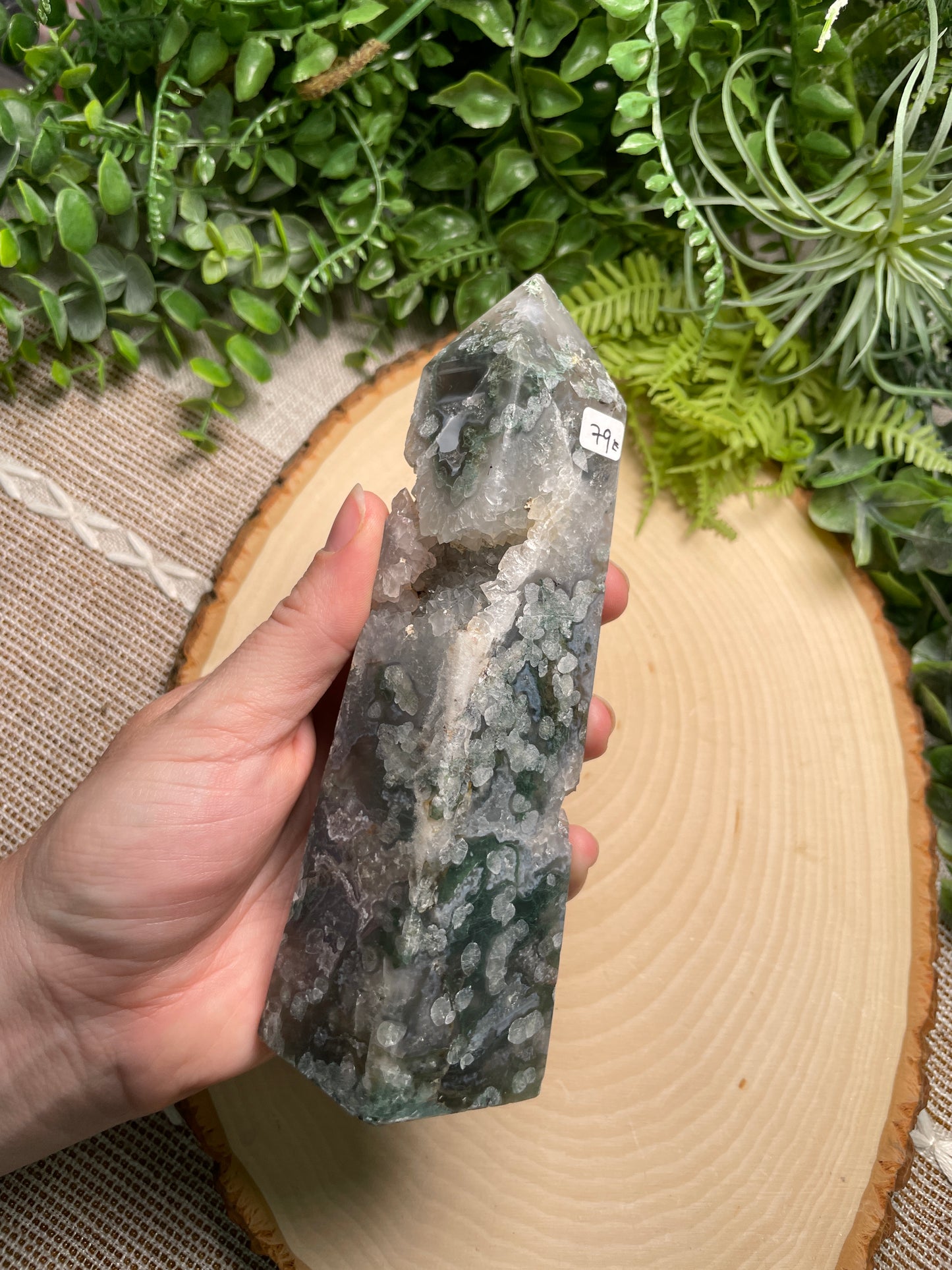 XL Moss Agate Tower