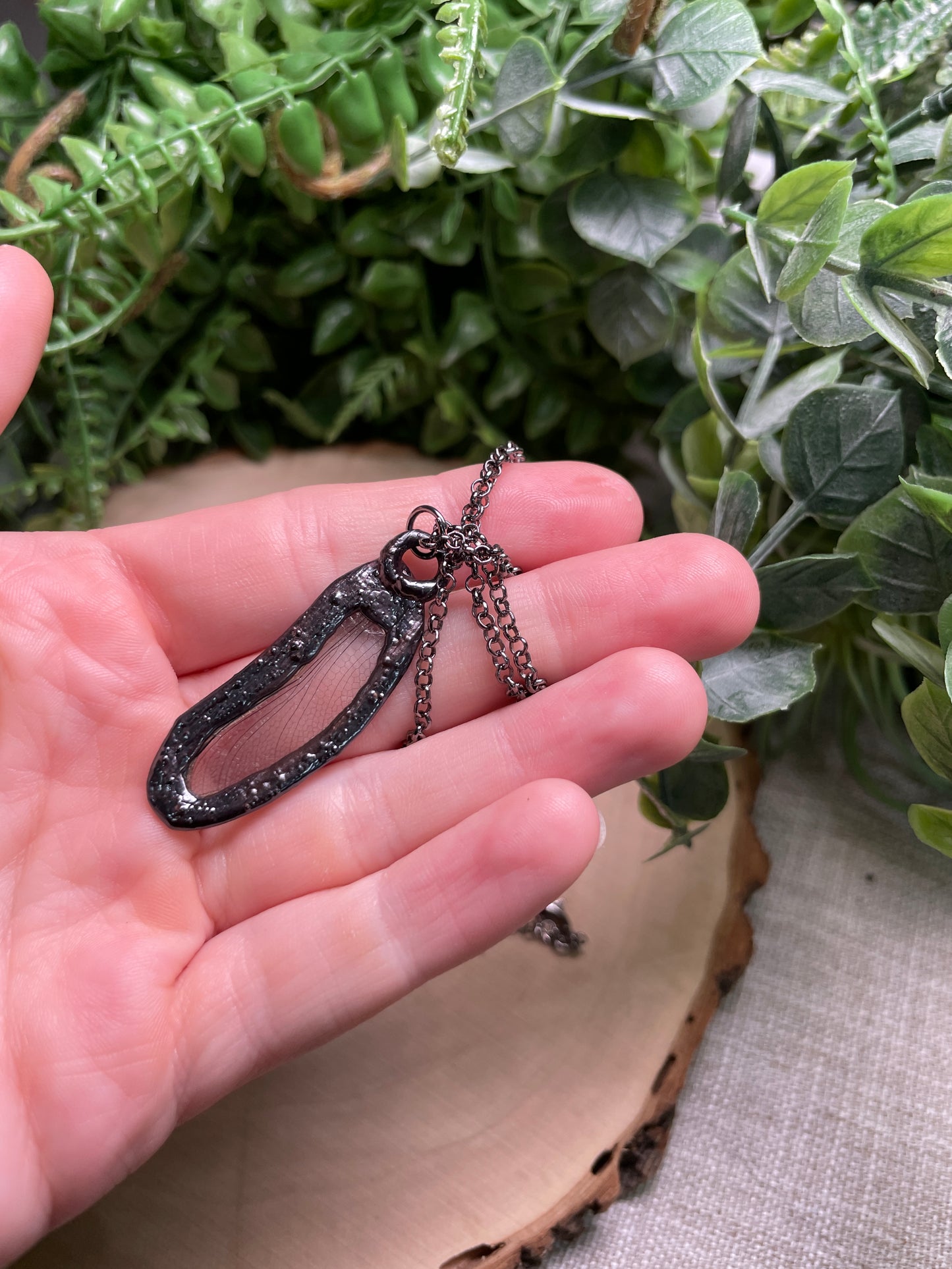 Labradorite Dragonfly Wing Necklace