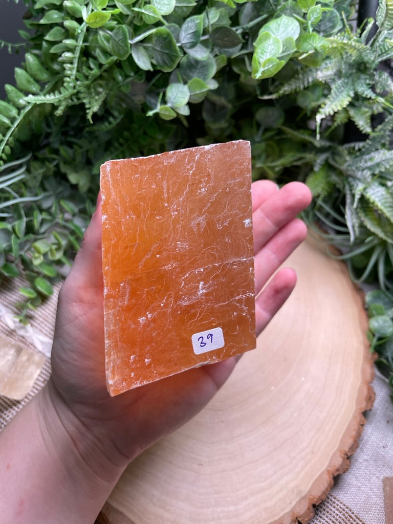 Honey Calcite Cube