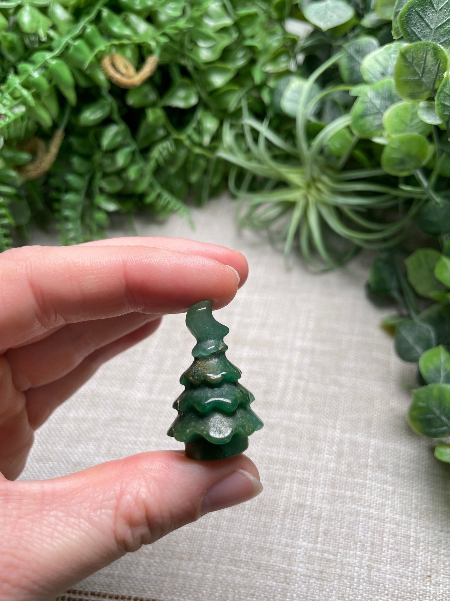 Green Aventurine Christmas Tree