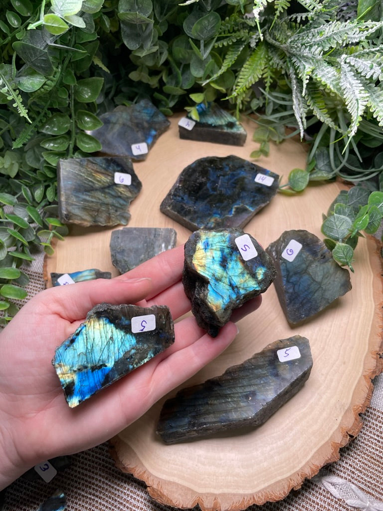 Labradorite Half-Polished Slab