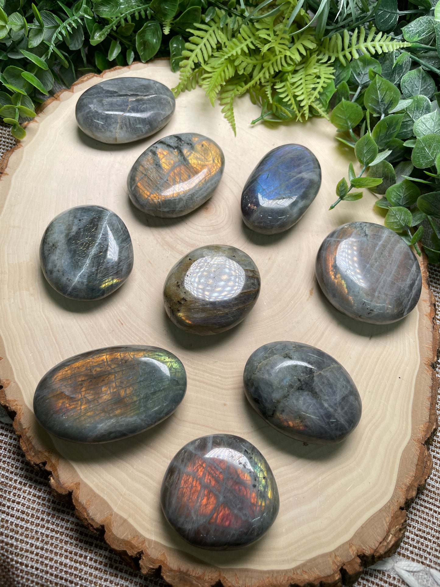 Sunset Labradorite Palm Stone