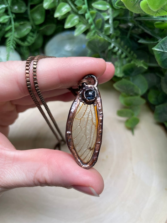 Cicada Wing and Pietersite Necklace