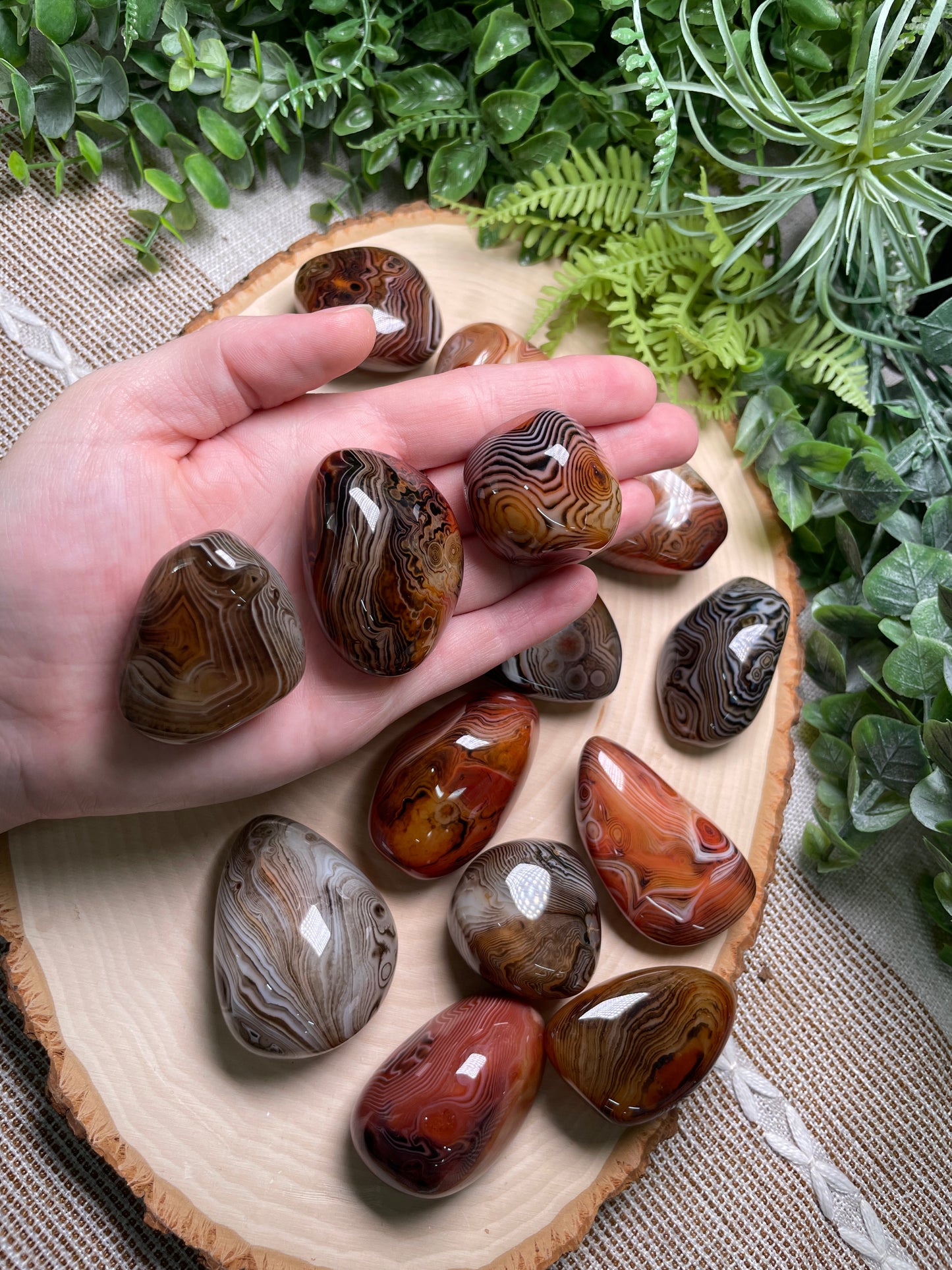 Red Sardonyx Palm Stone