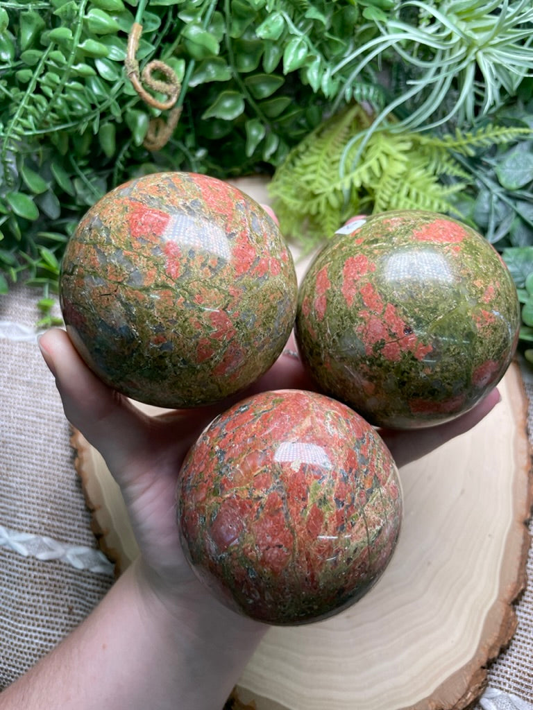 Unakite Jasper Sphere