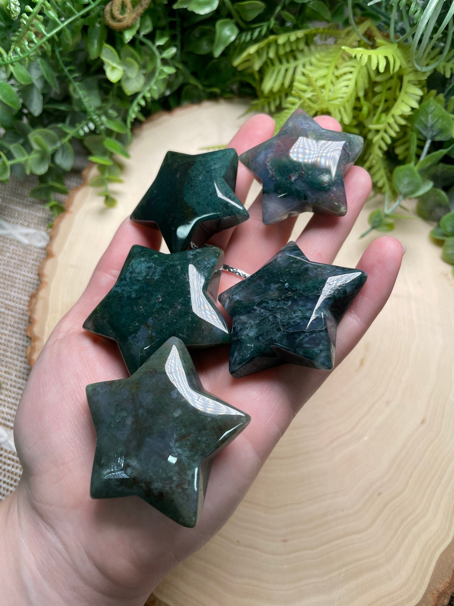 Moss Agate Star