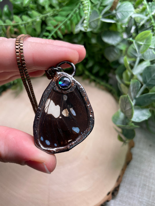 Abalone Shell Butterfly Wing Necklace