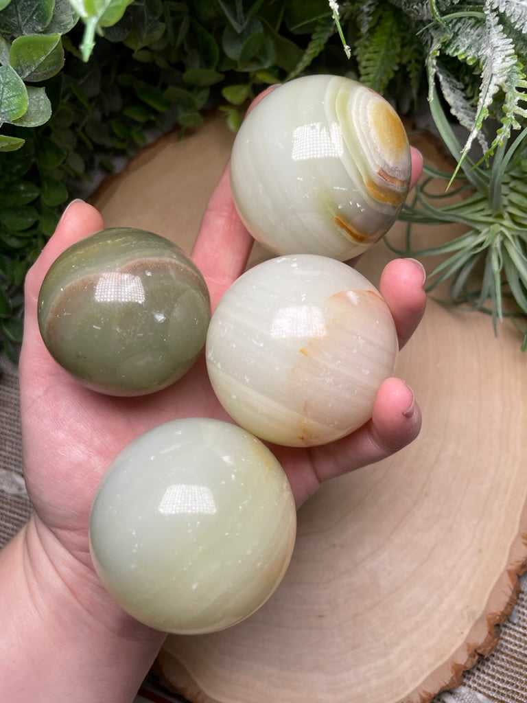 Green Onyx Sphere