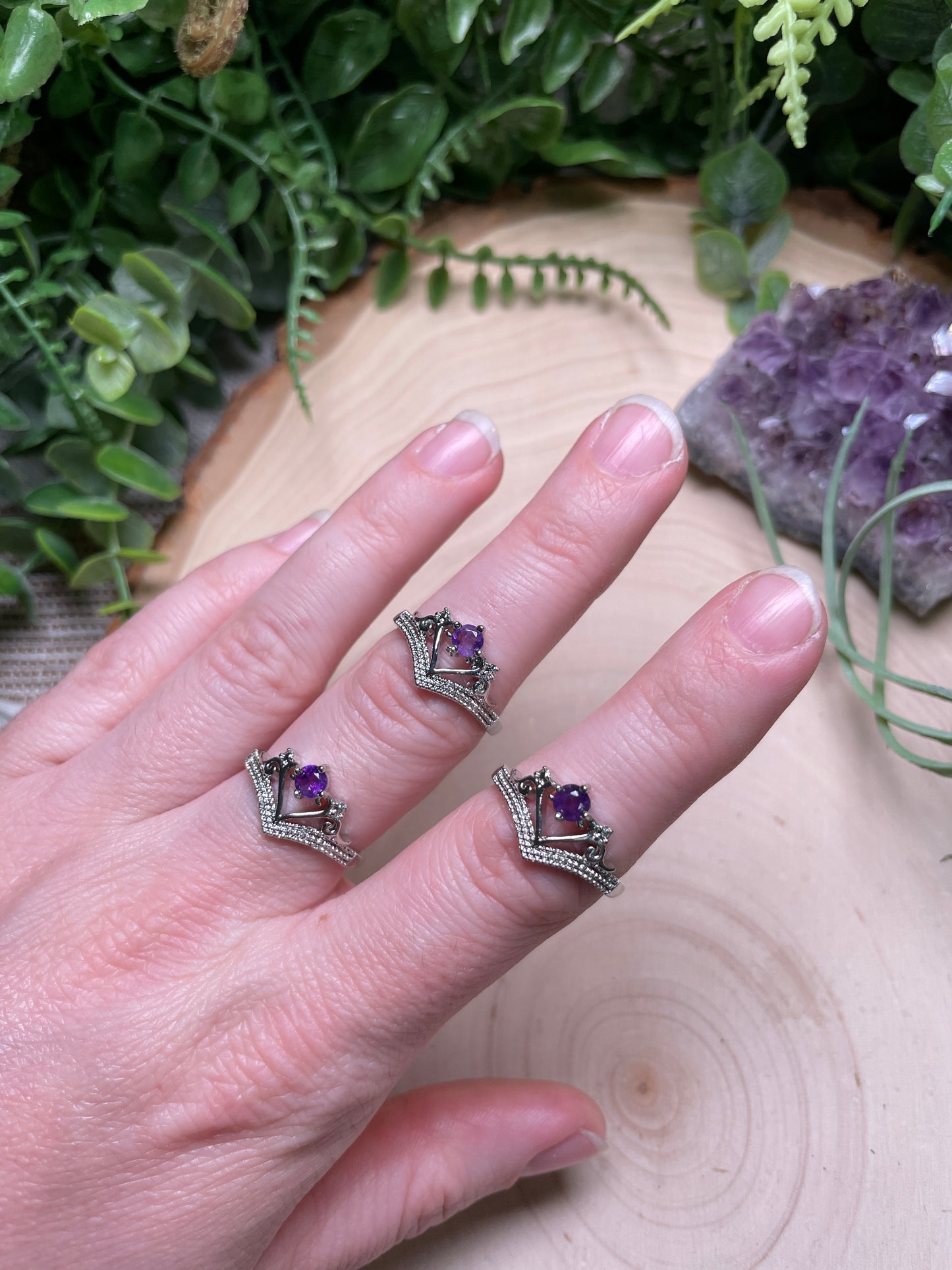 Amethyst Adjustable Ring