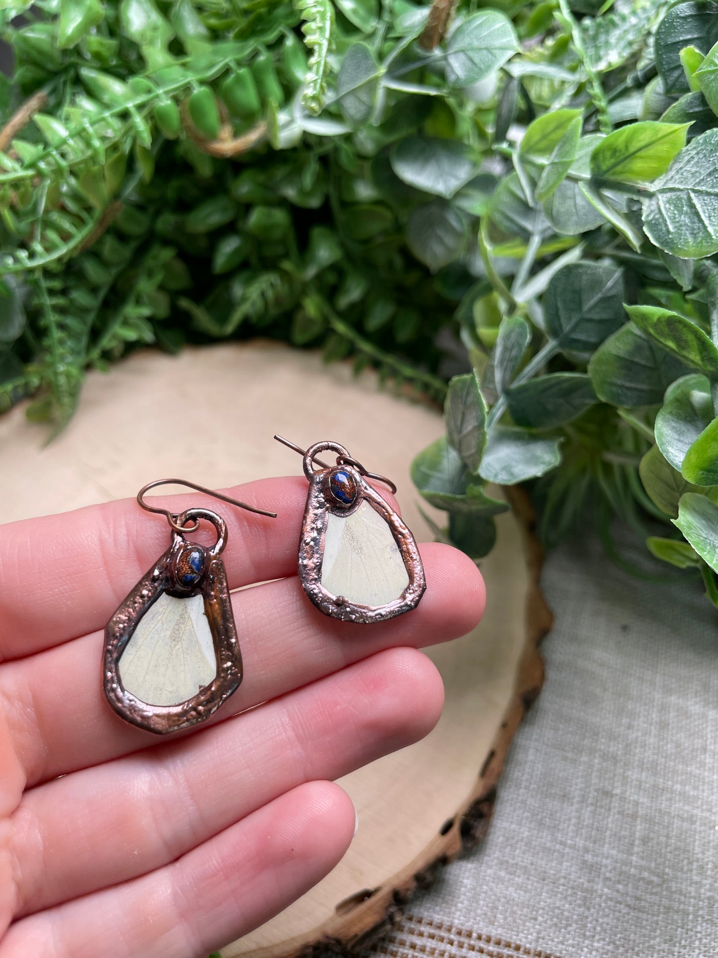 Lapis Butterfly Wing Earrings