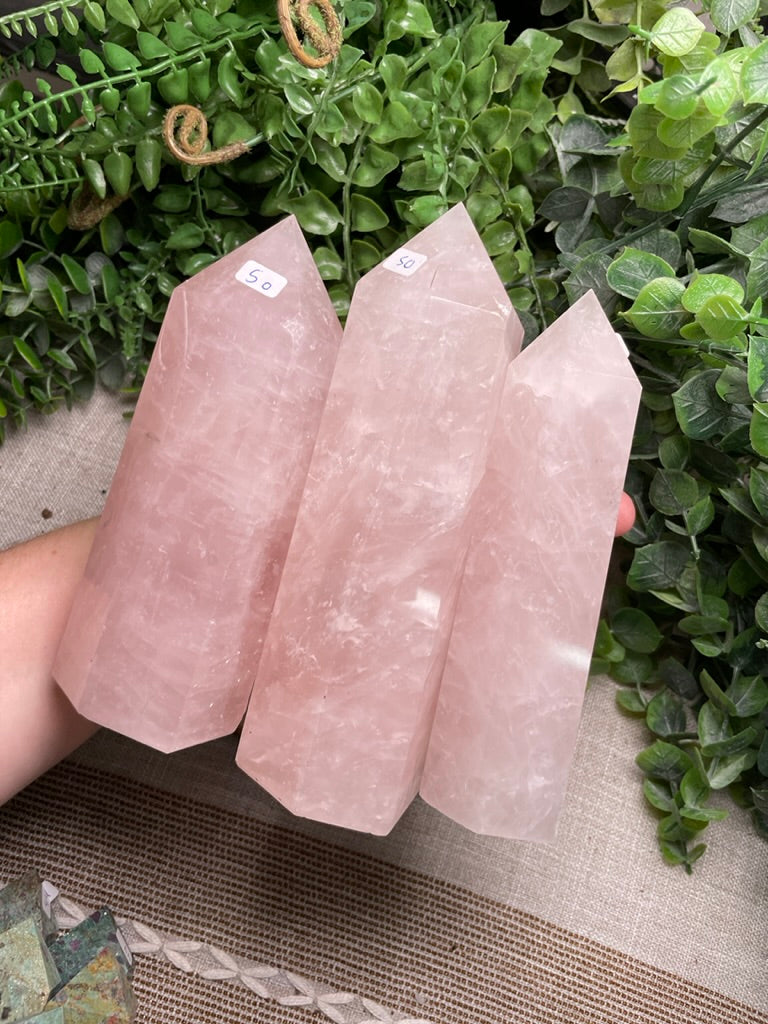 XL Rose Quartz Tower