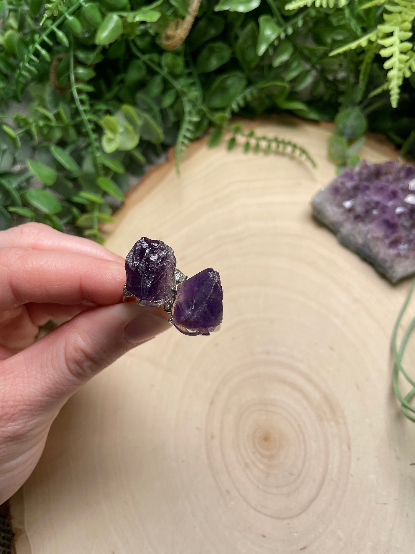 Amethyst Adjustable Ring