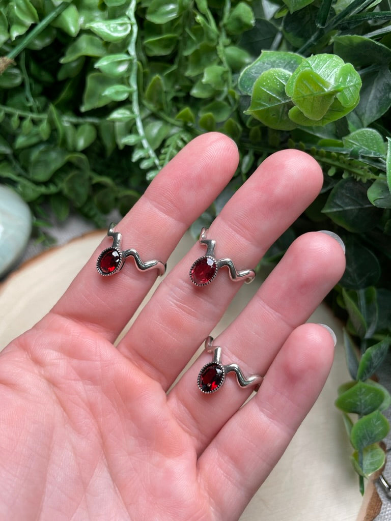 Garnet Adjustable Ring