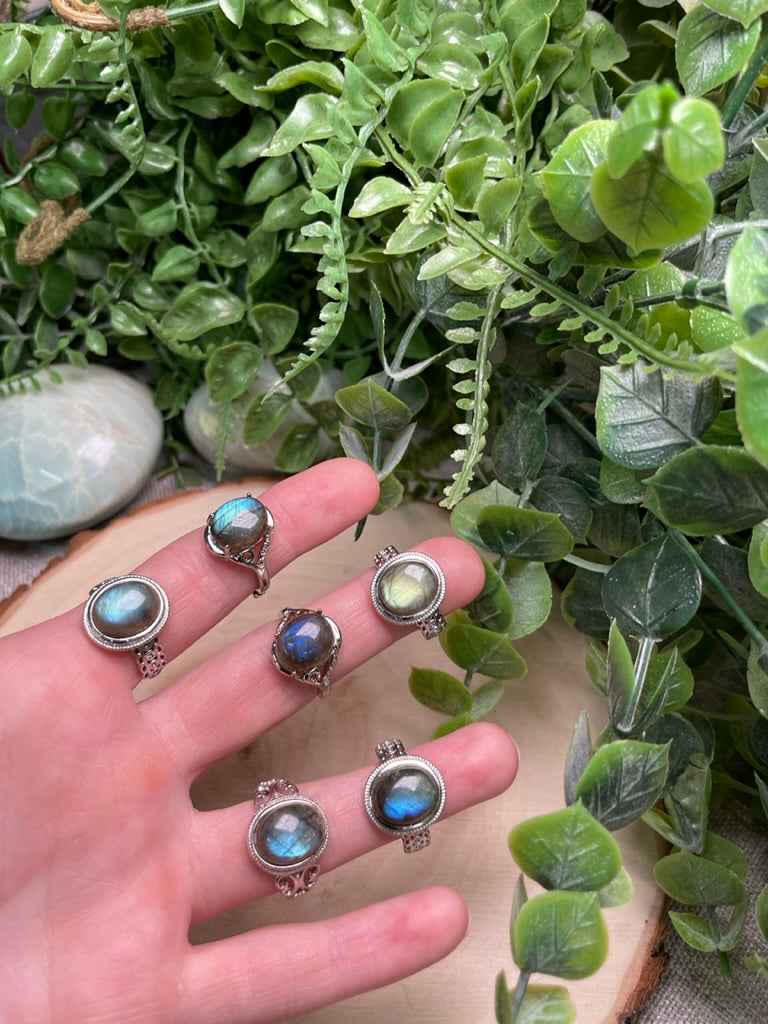 Labradorite Adjustable Ring