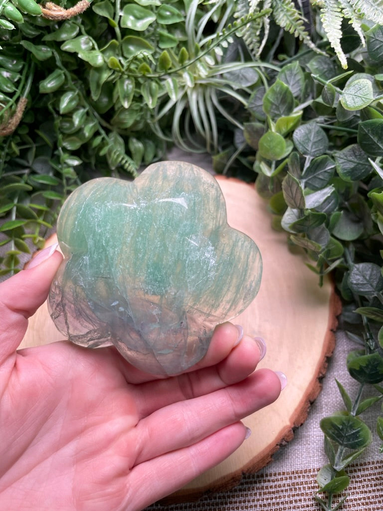 Fluorite Flower Shaped Dish