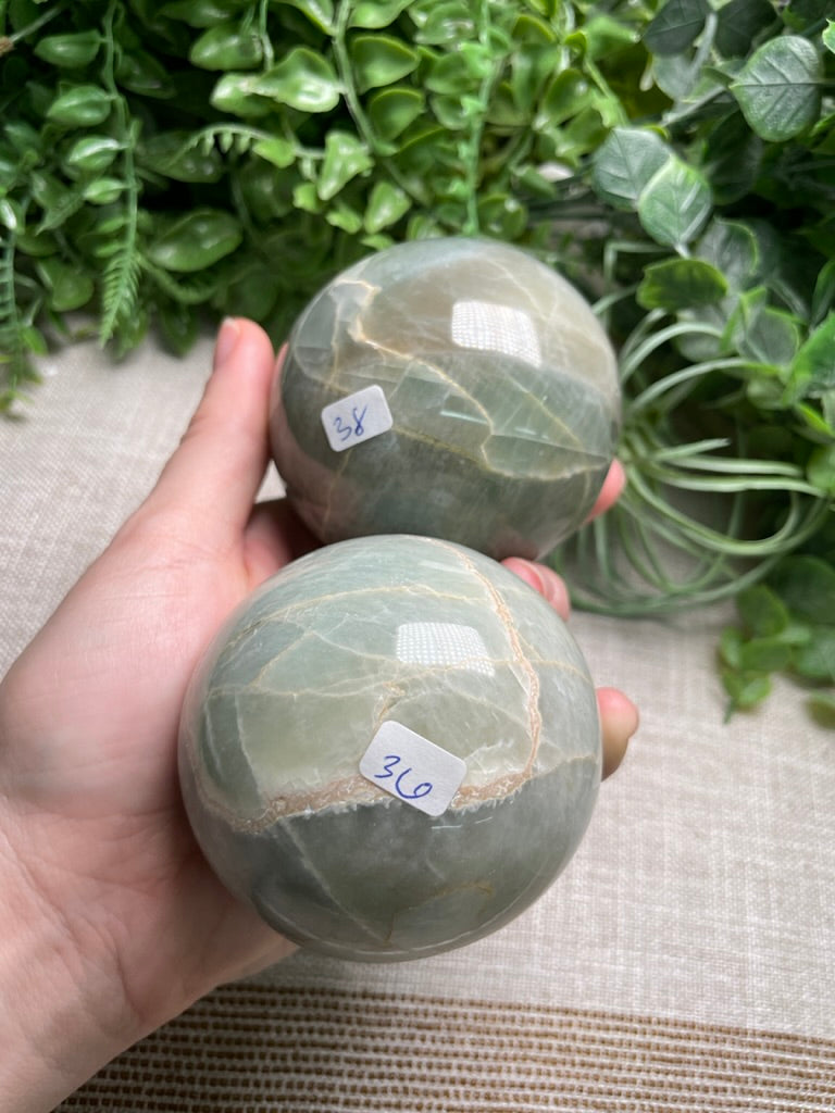 Green Moonstone Sphere