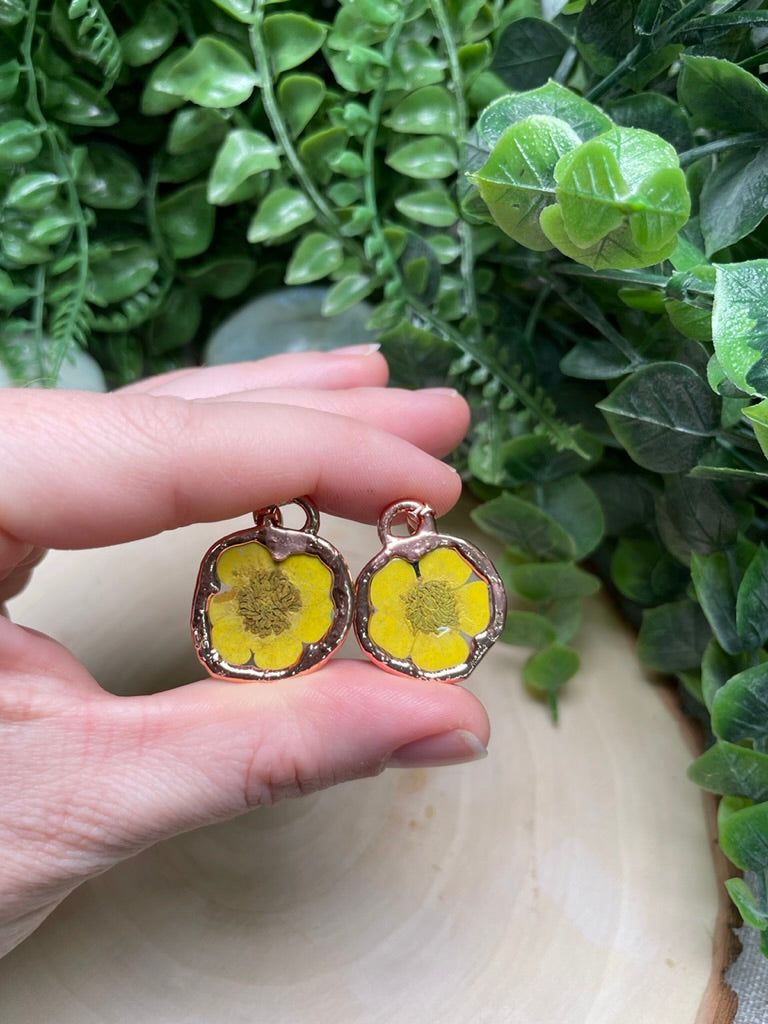 Yellow Flower Earrings