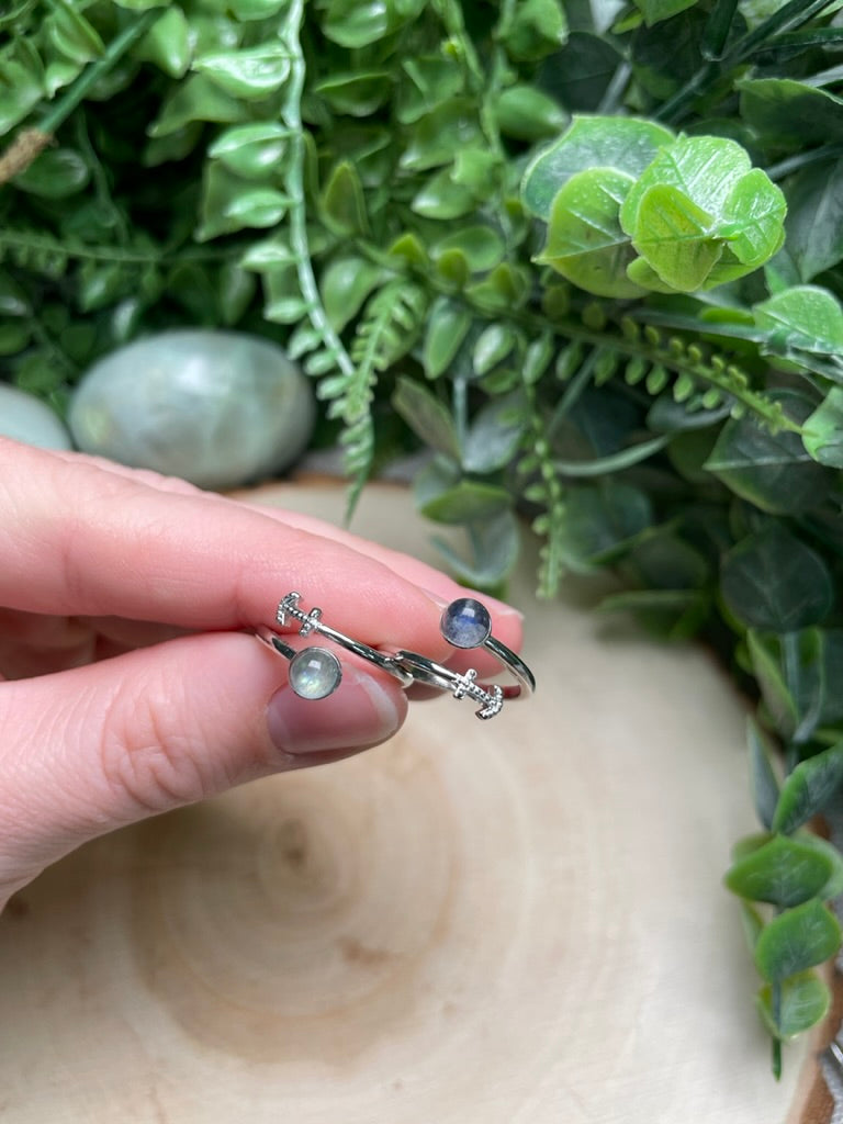 Labradorite Anchor Adjustable Ring