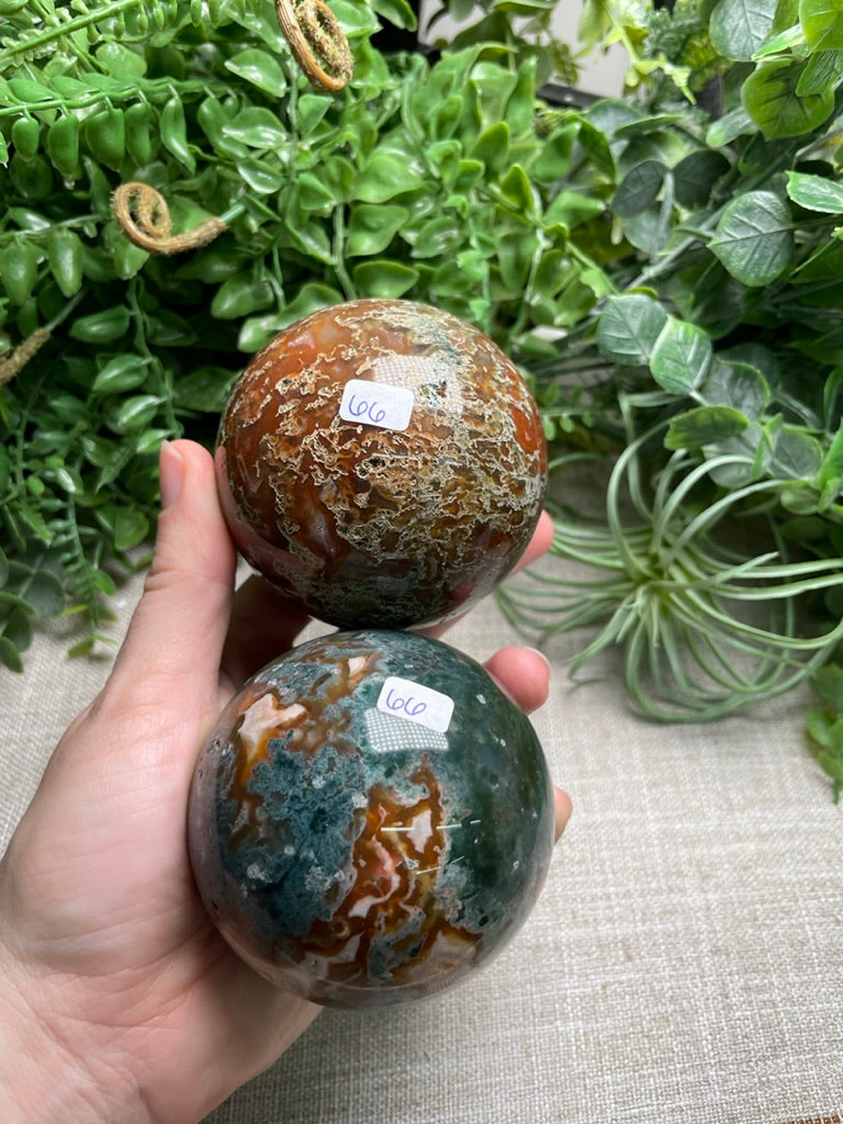 Red Moss Agate Sphere