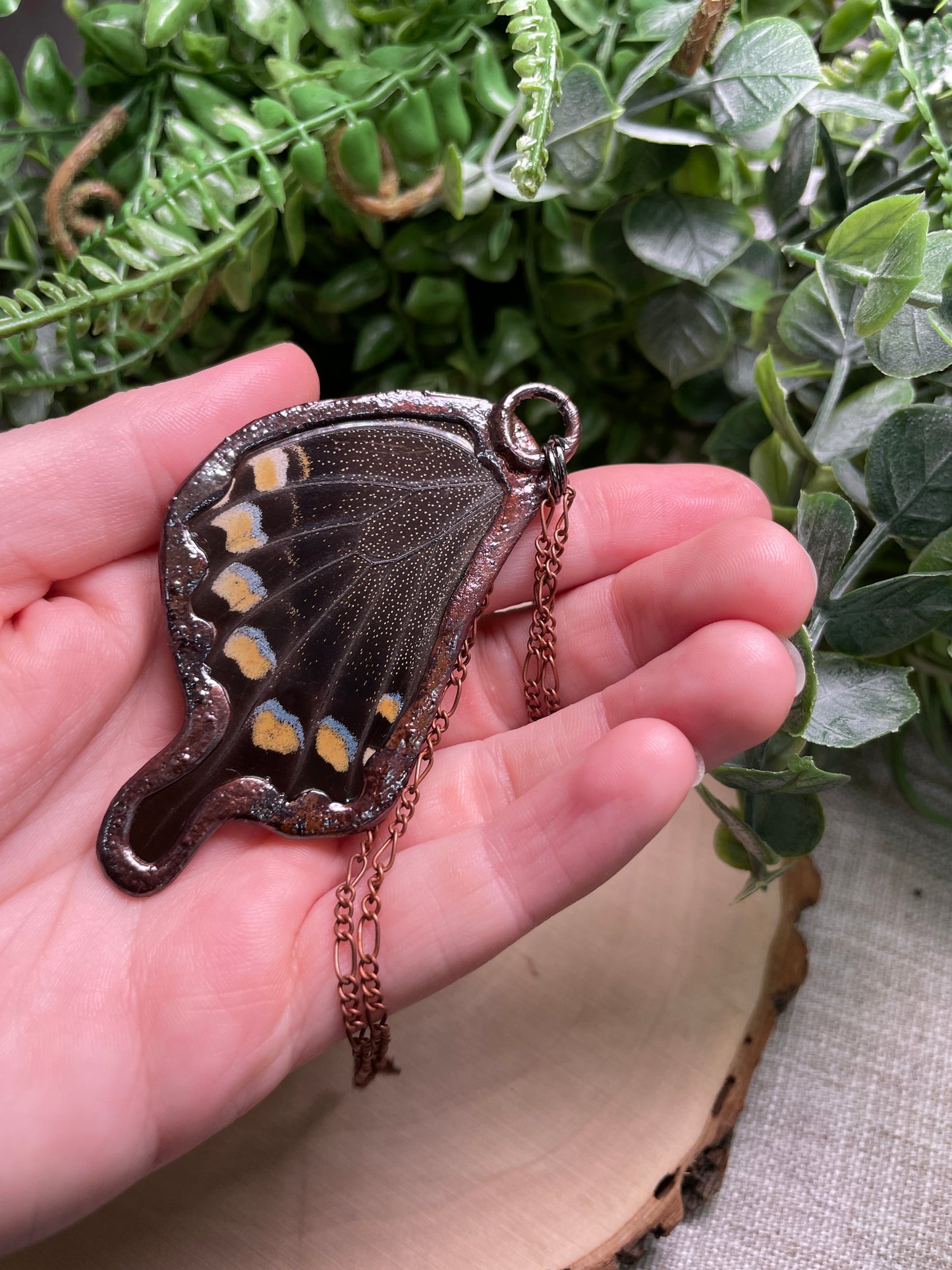 Star Ruby Butterfly Wing Necklace