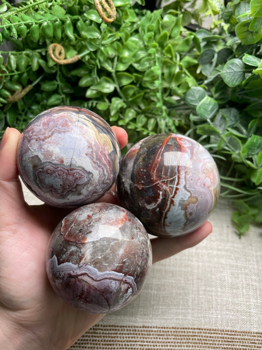 Crazy Lace Agate Sphere