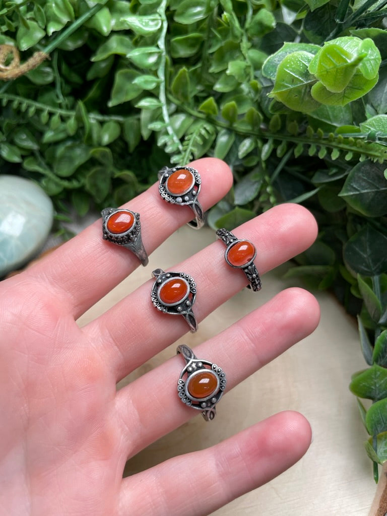 Carnelian Adjustable Ring