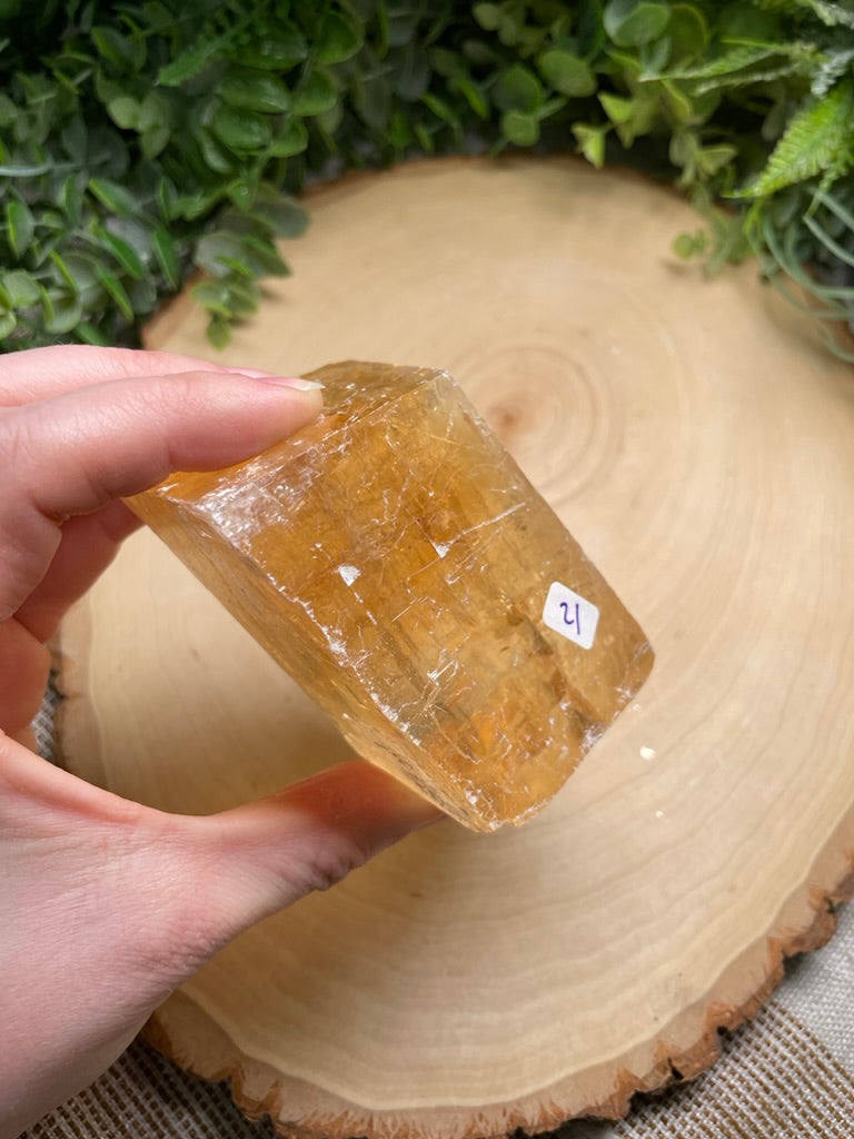 Honey Calcite Cube