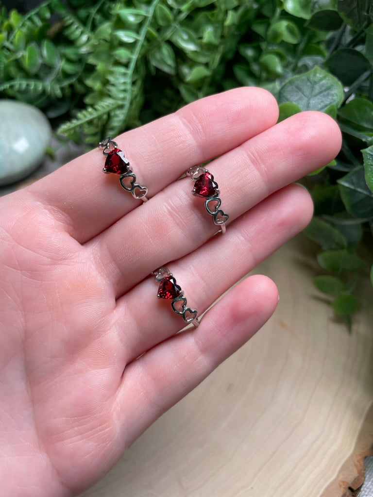 Garnet Adjustable Ring