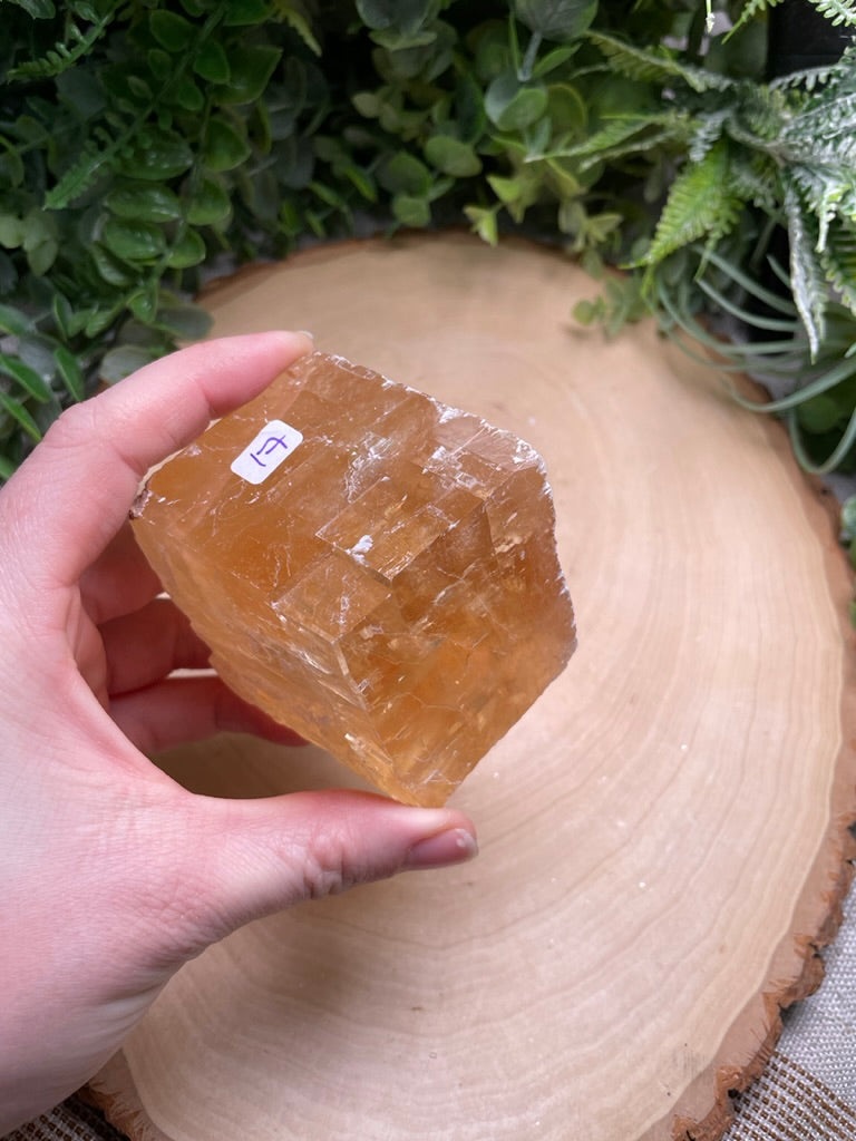 Honey Calcite Cube