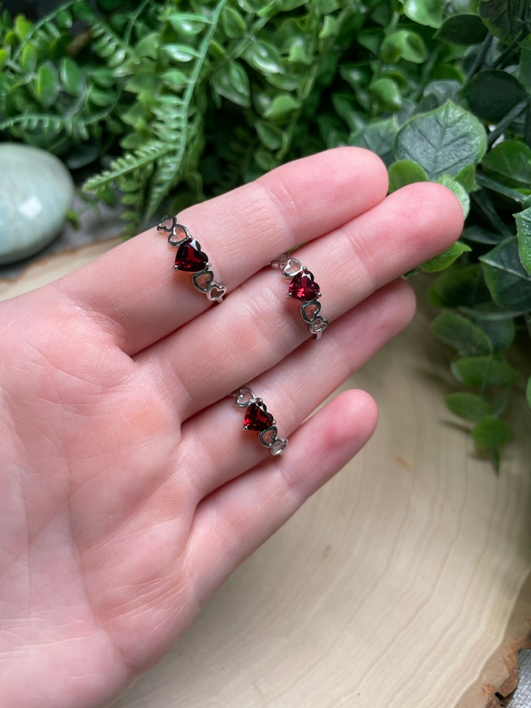 Garnet Adjustable Ring