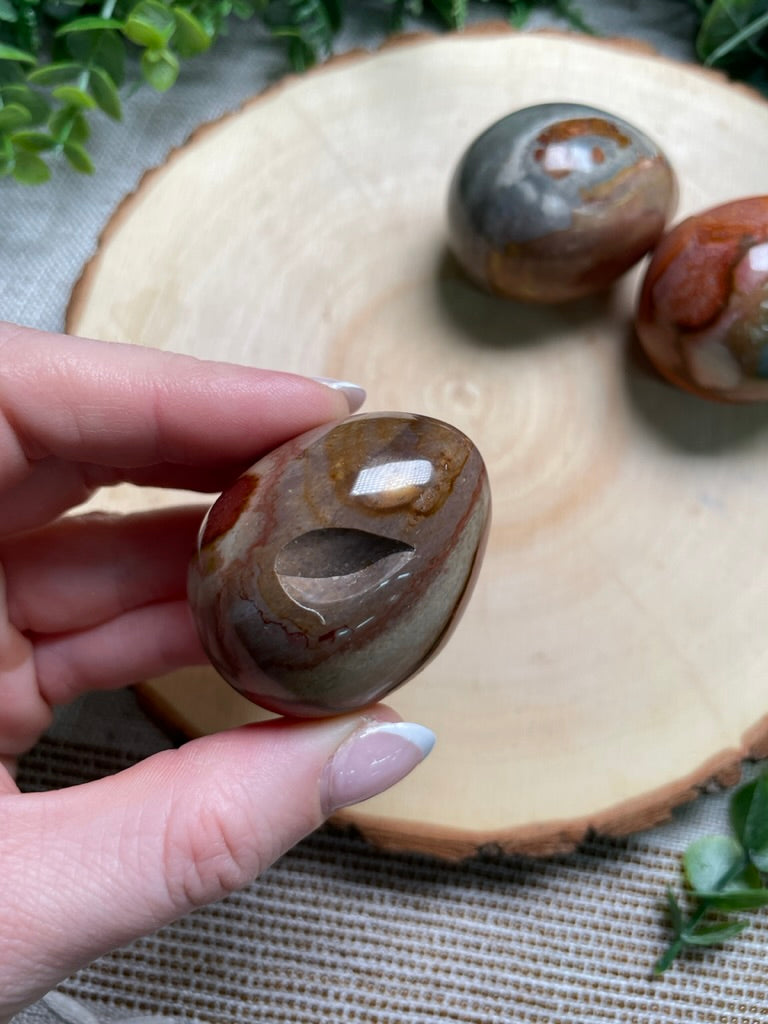 Polychrome Jasper Egg (damaged)