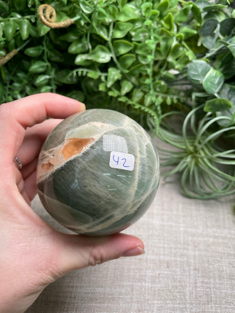 Green Moonstone Sphere