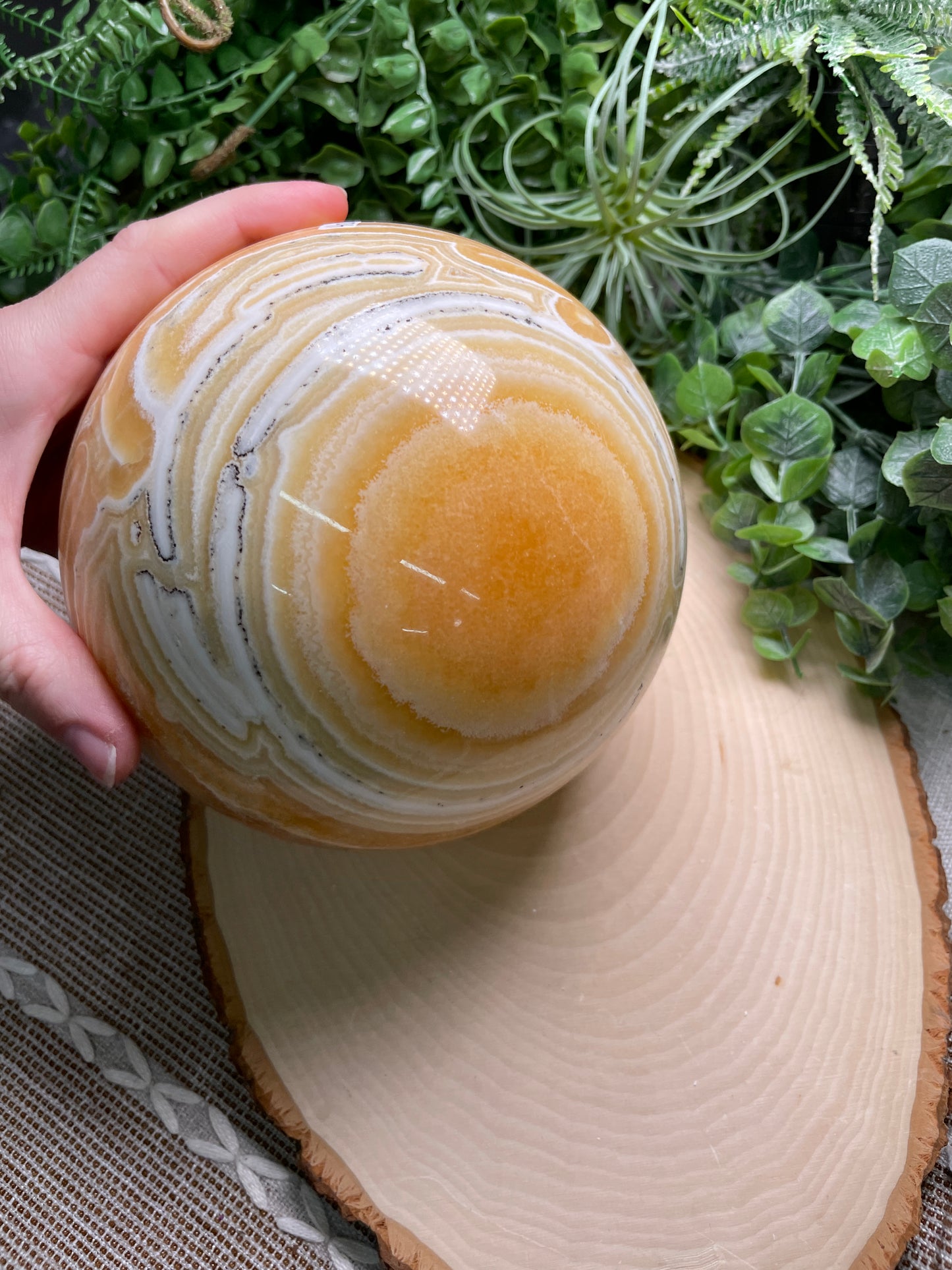 XXL Orange Calcite Sphere