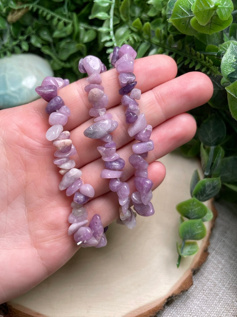 Lepidolite Chip Bracelet