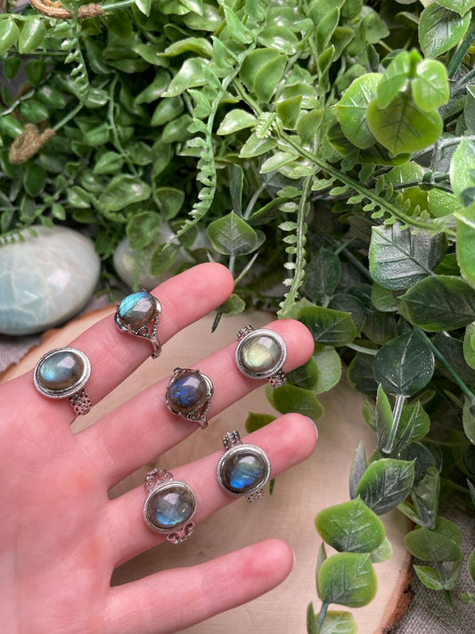 Labradorite Adjustable Ring