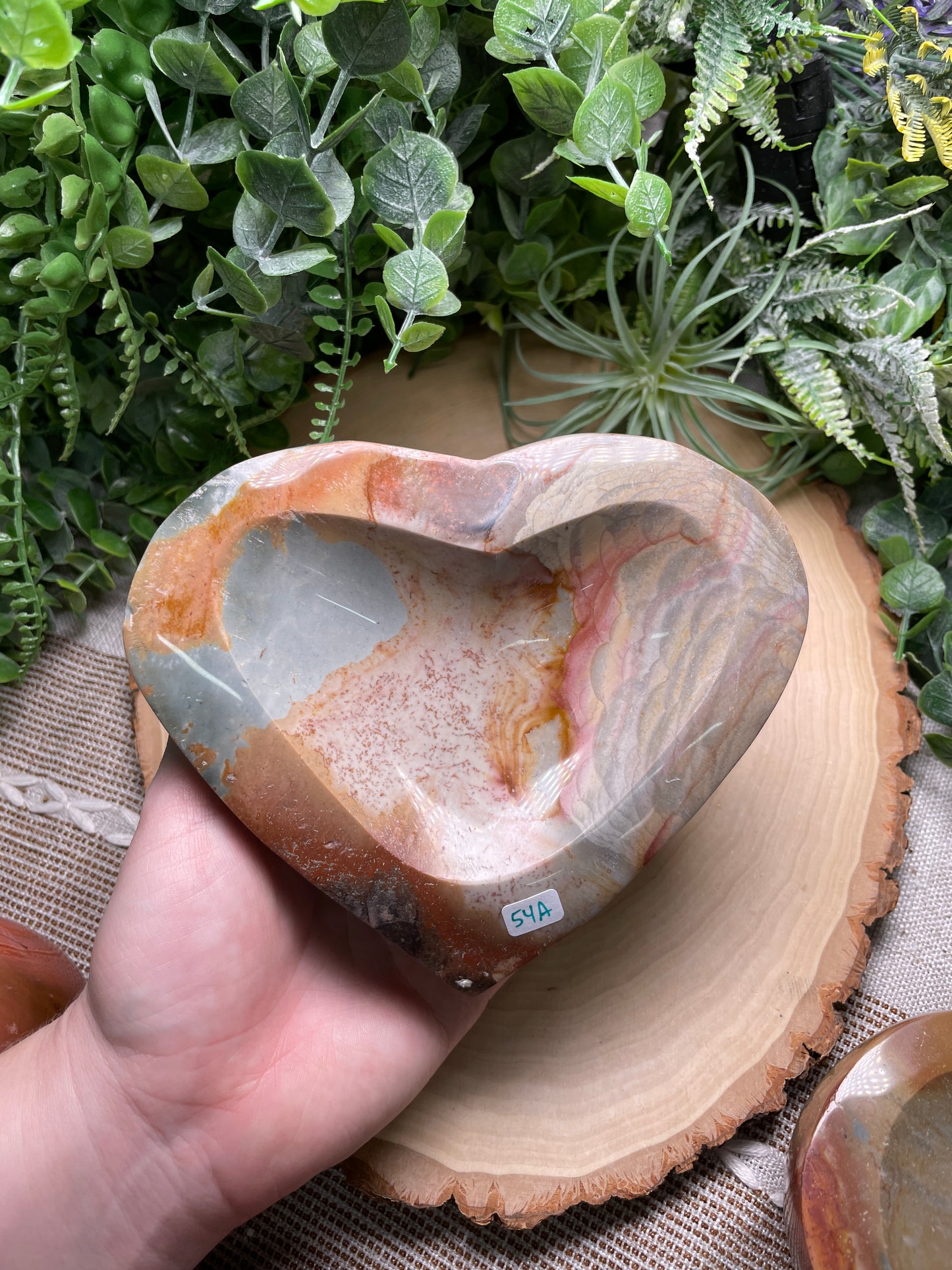 Polychrome Jasper Heart Bowl