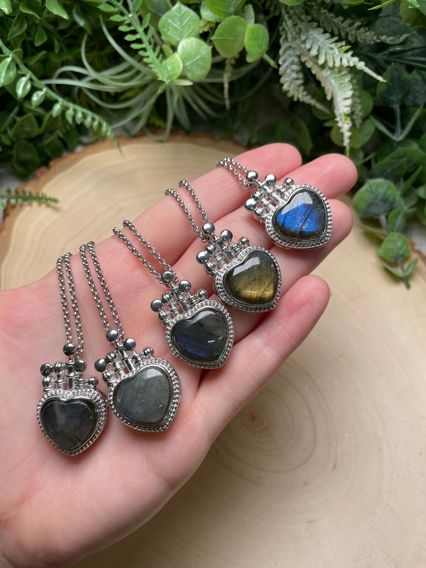 Labradorite Heart Necklace