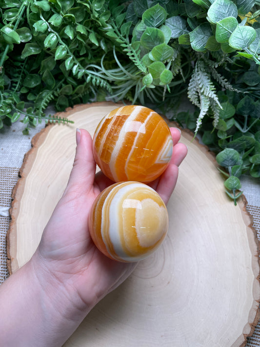 Orange Calcite Sphere