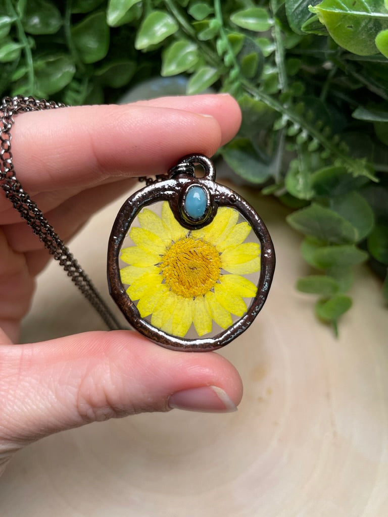 Daisy and Larimar Necklace