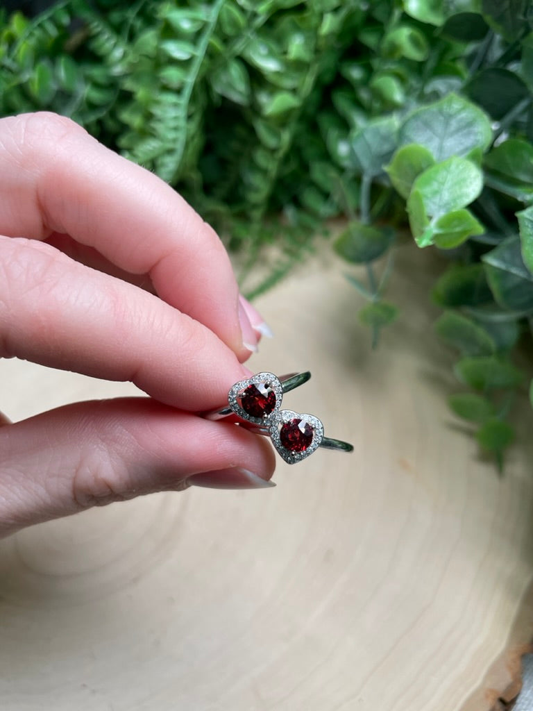 Garnet Adjustable Ring