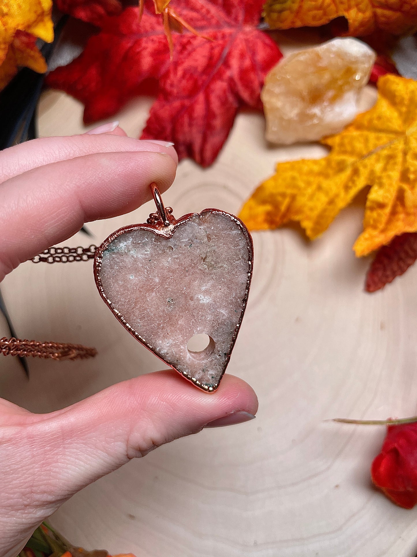 Pink Amethyst Planchette Necklace