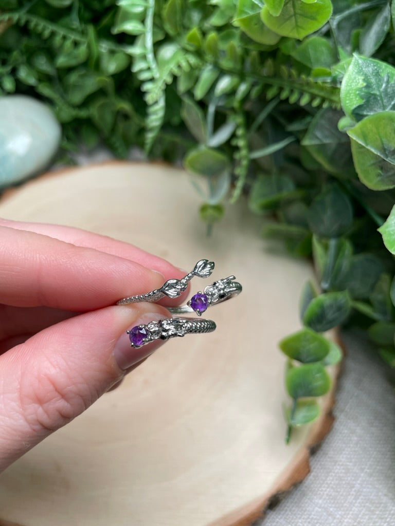 Crystal Dragon Adjustable Ring