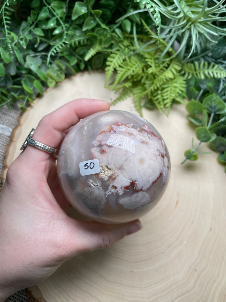 Flower Agate Sphere