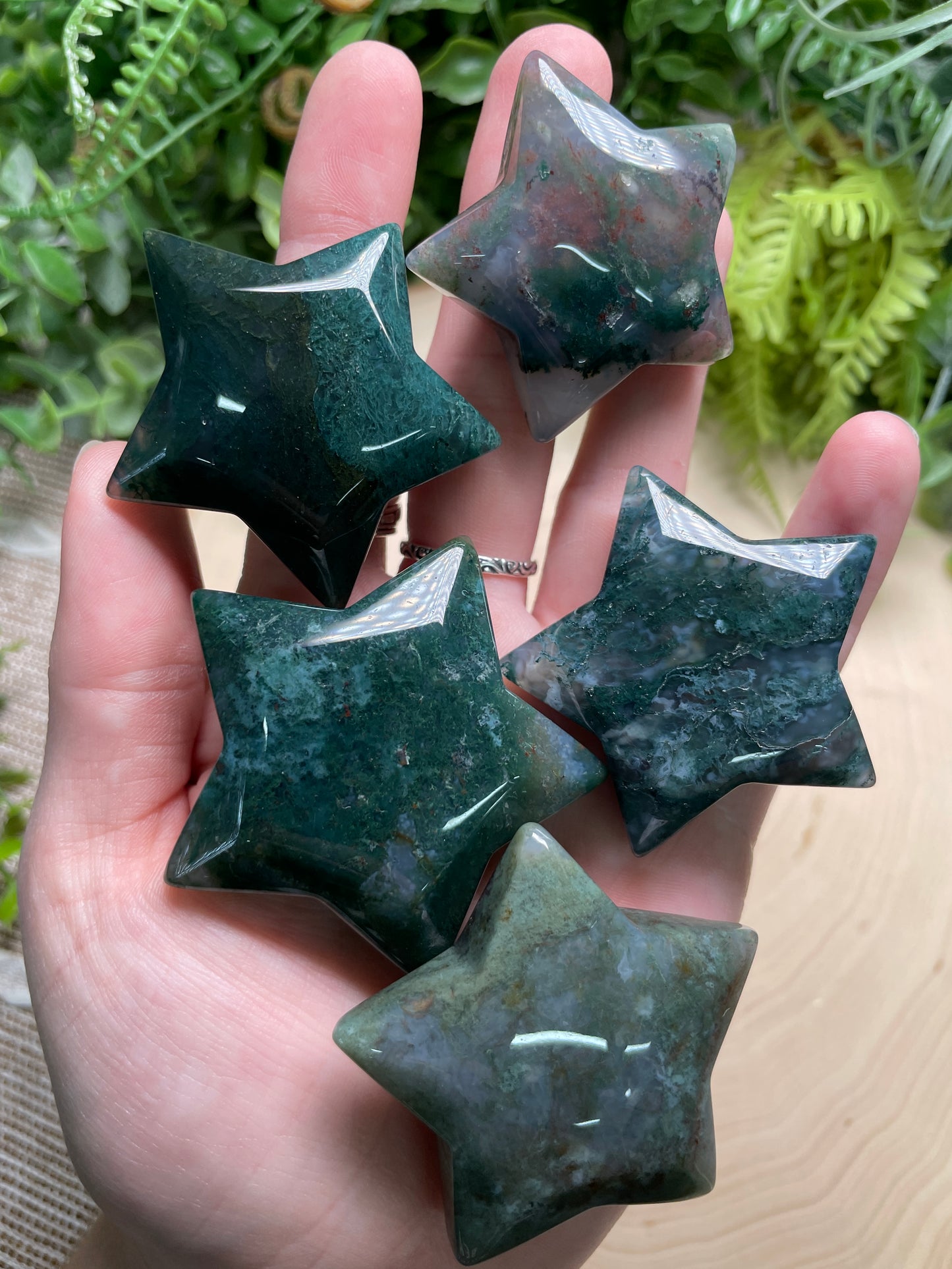 Moss Agate Star