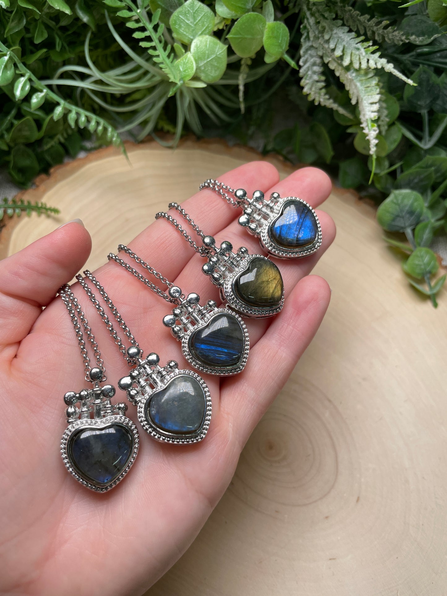 Labradorite Heart Necklace