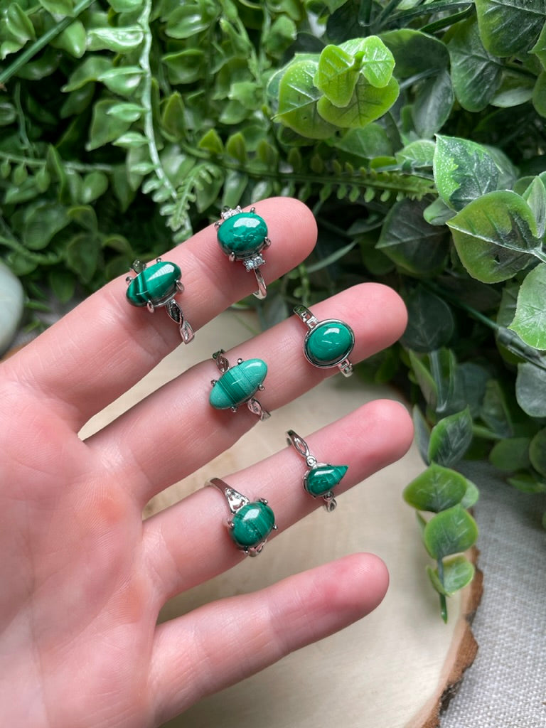 Malachite Adjustable Ring