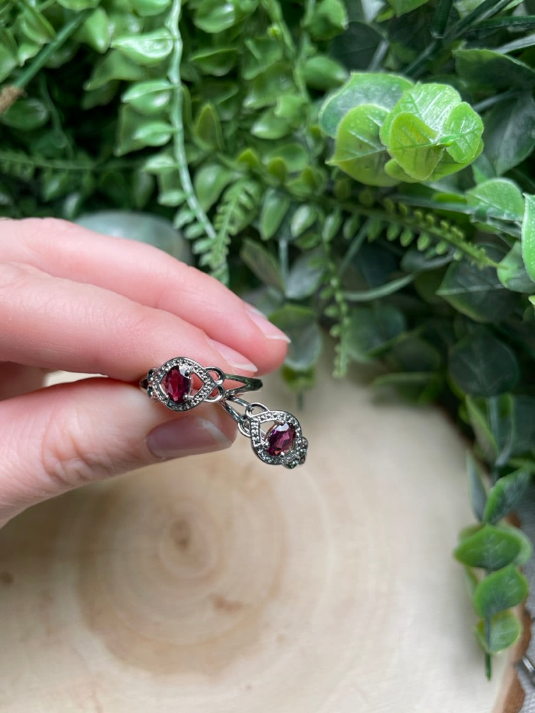 Garnet Adjustable Ring