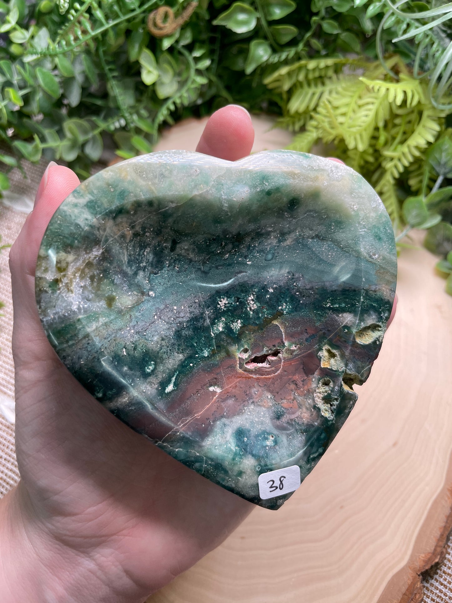 Ocean Jasper Heart Bowl