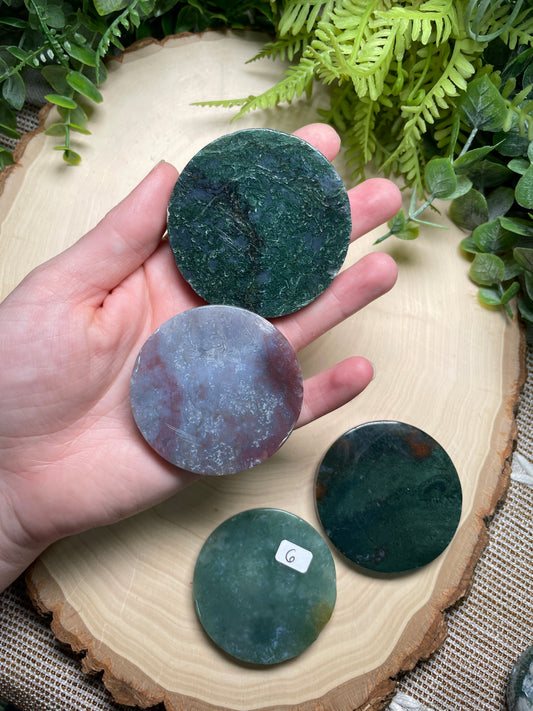 Moss Agate Disk