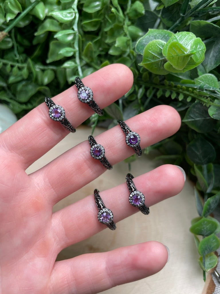 Amethyst Adjustable Ring